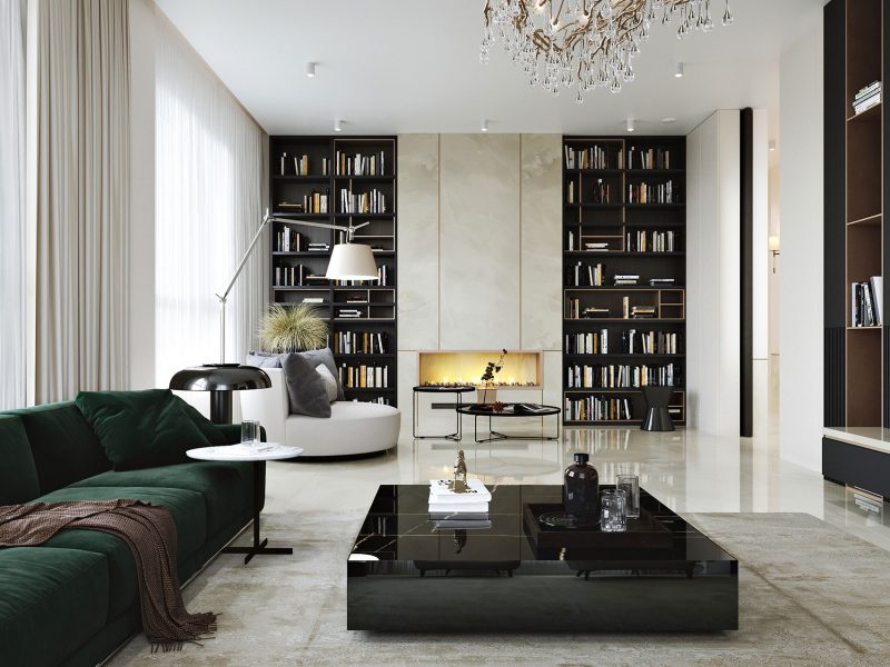 Дизайн квартиры в ЖК Rey Residence - гостиная